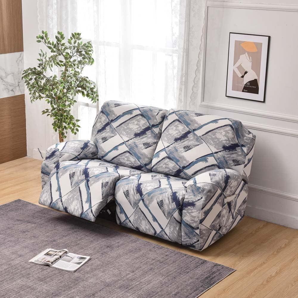 Housse de canapé inclinable et relaxante extensible 2 places, housse de canapé inclinable universelle avec poches, housse de chaise lavable 6 pièces, housses de canapé de massage électrique(#30)