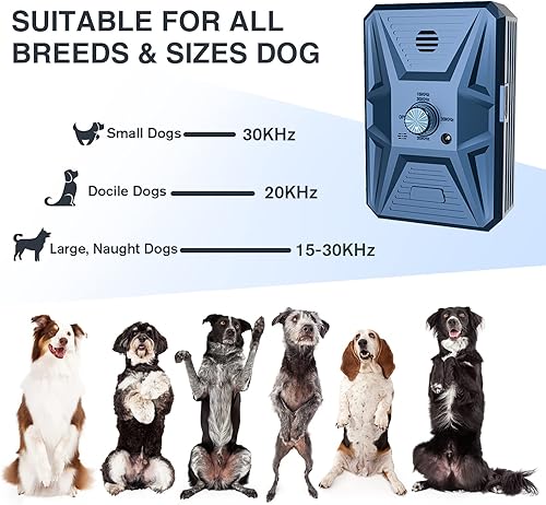 Miniatura 2 de Dispositivo de control de ladridos de perro dispositivo antiladridos de 3 frecuencias disuasorio ultrasónico de ladridos de perro de 33 pies