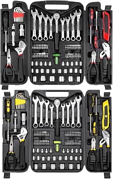 TLGREEN 95 Piece Tool Set Red + Yellow