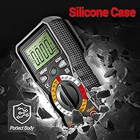 Vista 7 de ANENG Multímetro digital con estuche, voltímetro AC DC, medidor de voltios, amperios y ohmios, mide voltaje, corriente, resistencia, continuidad