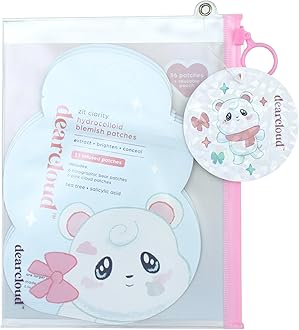 dearcloud Hydrocolloid Blemish Patches - 36 Count - Pimple Patches for Face, Acne Spot Treatment with Tea Tree Oil & Salicylic Acid (Zit Clarity)