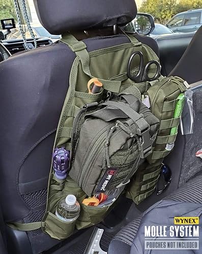 Miniatura 7 de WYNEX - Organizador de respaldo para asiento de automóvil, equipo para transportar carga, ligero y modular, con ajuste universal, funda de asiento