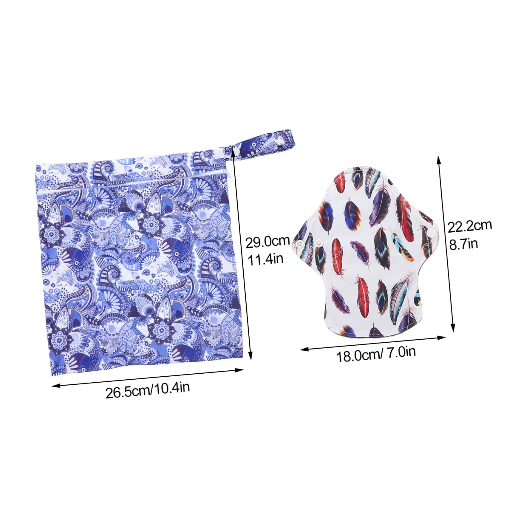 Beaupretty 3juegos Toallas Menstruales Reutilizables De Lavables y Absorbentes Diseño De Botón Para y Protección Ciclo Menstrual