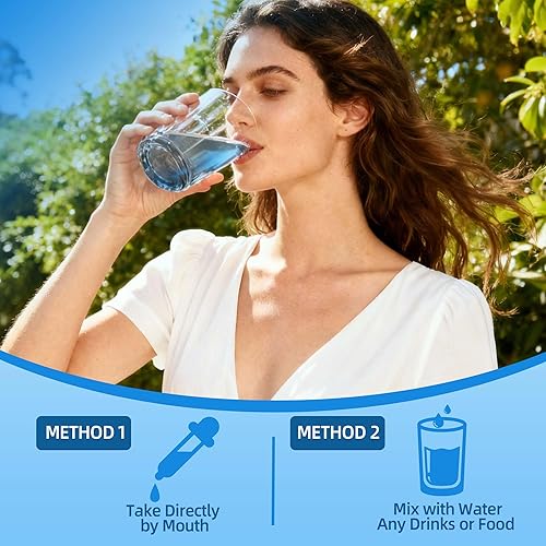 Miniatura 5 de Gotas líquidas de glicinato de magnesio  Suplemento de complejo de magnesio con Ashwagandha, L-teanina, melena de león y omega-3  Almeja,