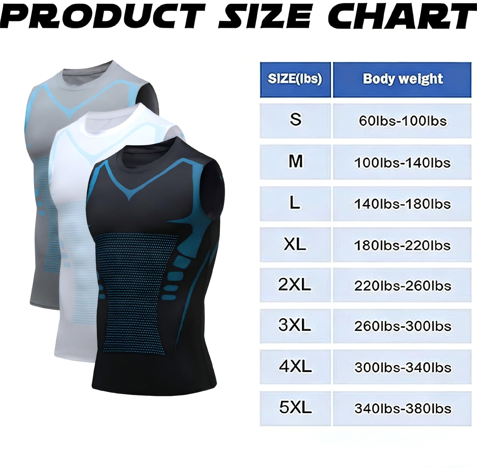 Boost V3 Compression Shaping Shirt Tank Men, Feel the Power of Confidence, Energy & Strength — view 9