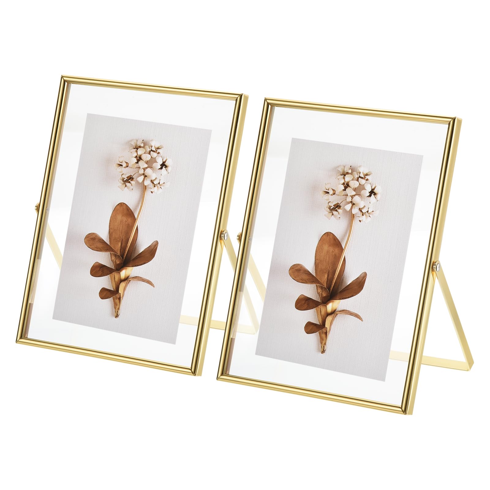 Cadre photo pour la maison doré 15x20 cm en verre haute définition