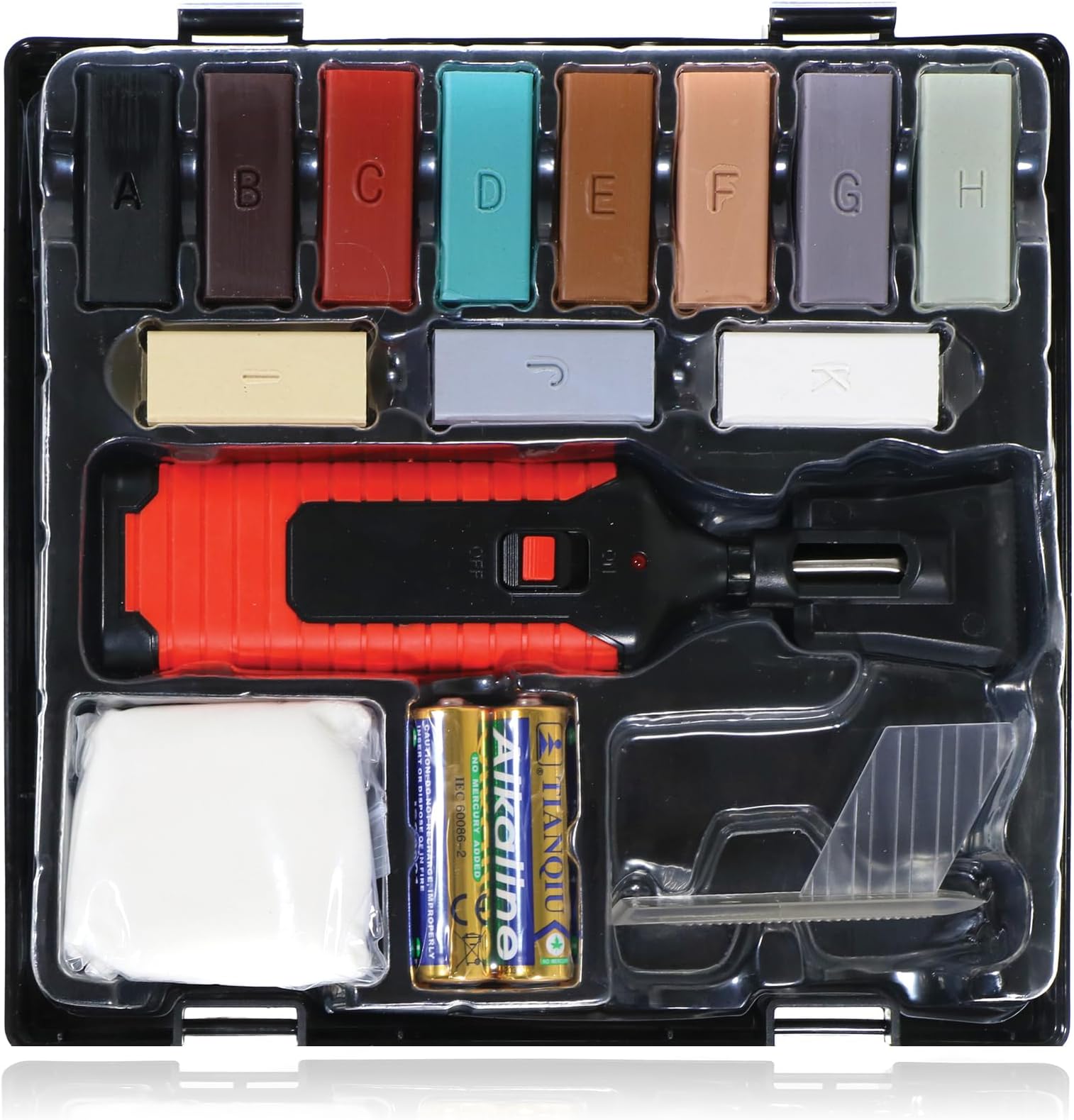 SPARES2GO 17 Piece Laminate Floor Furniture and Composite Flooring Repair Kit