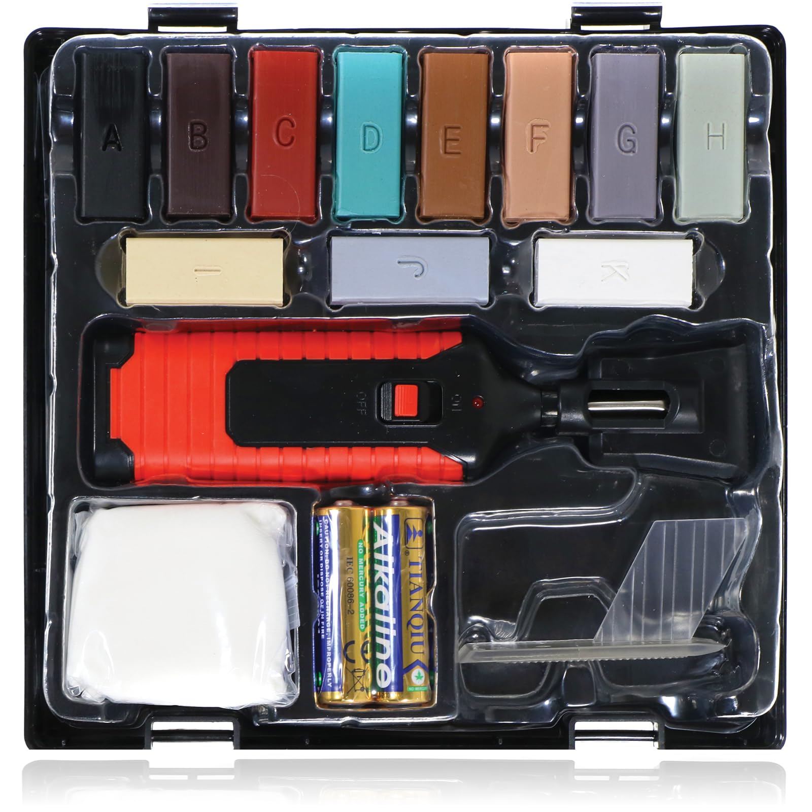 SPARES2GO 17 Piece Laminate Floor & Furniture Repair Kit