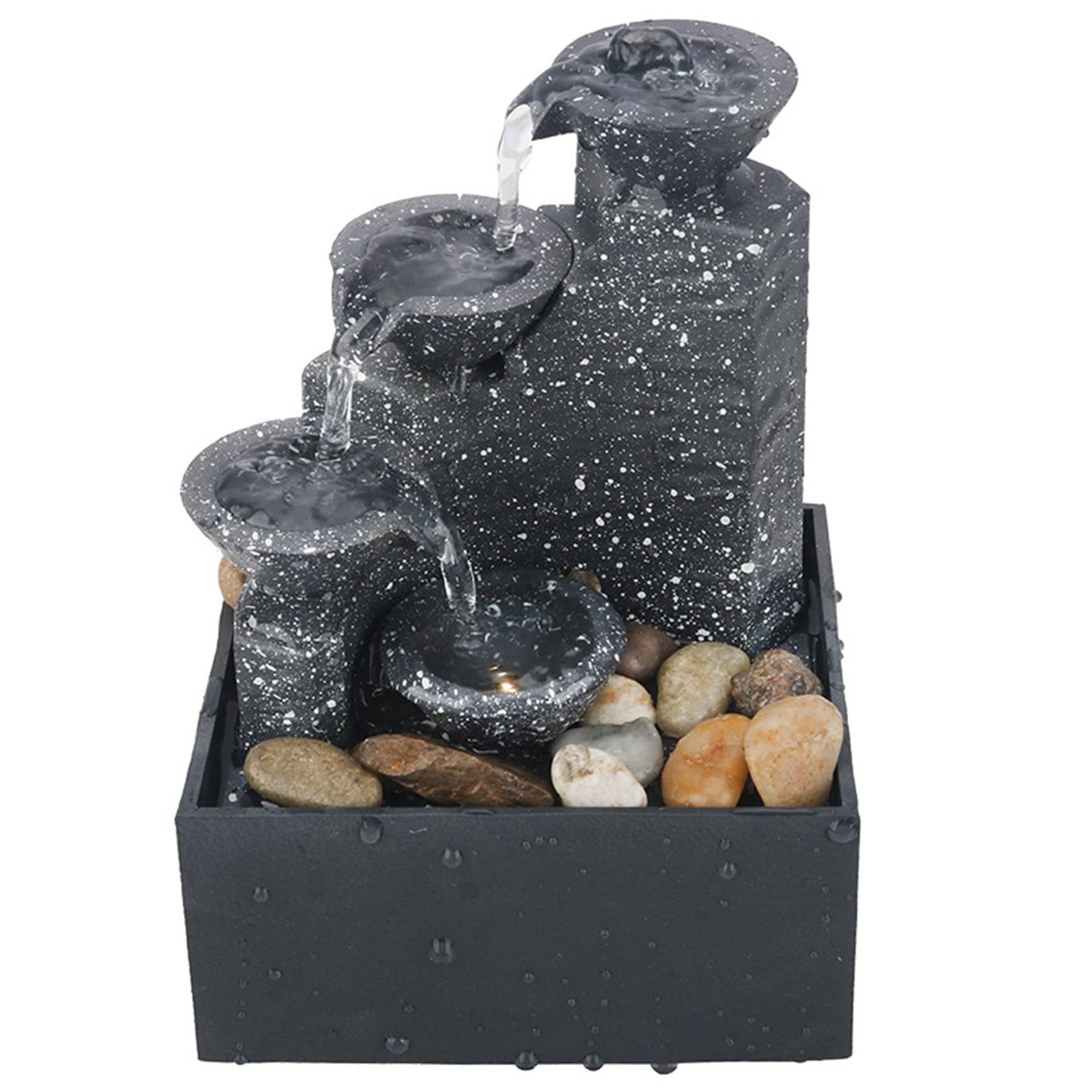 CTRLZS Home Desktop Small Fountain Lucky Flowing Water Ornaments Landscape Decoration Craft Gifts