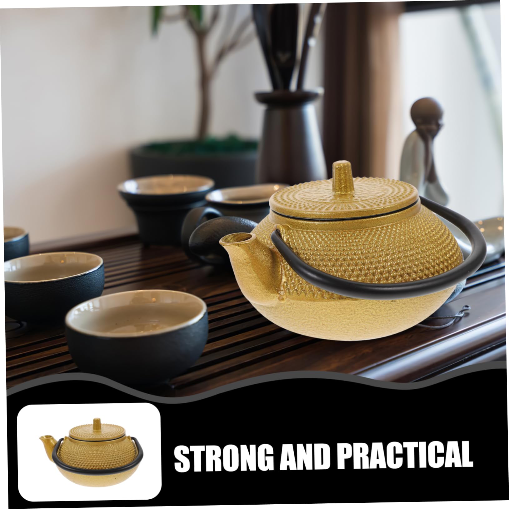 Amazon | GRIRIW 鋳鉄製ティーポット レトロ金属製ティーケトル