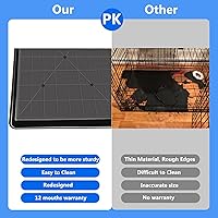 Vista 3 de Bandeja para jaula para perros de 35 pulgadas, bandeja de repuesto a prueba de masticaciones, fácil de limpiar, fácil de montar, ideal