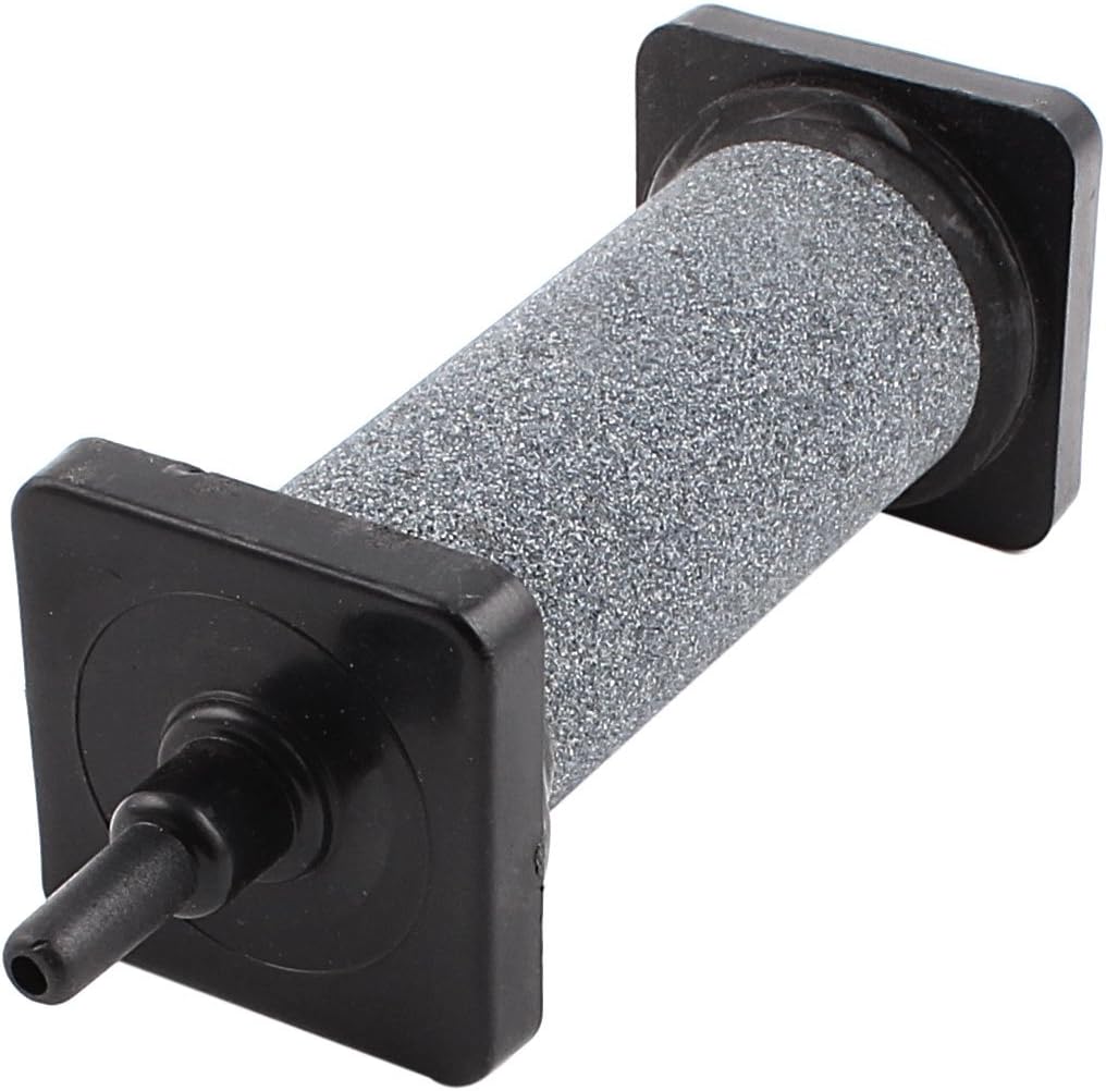 Ruilogod Mineral Cylinder Shape Aquarium Air Stone Airstone 90x30mm Gray Black