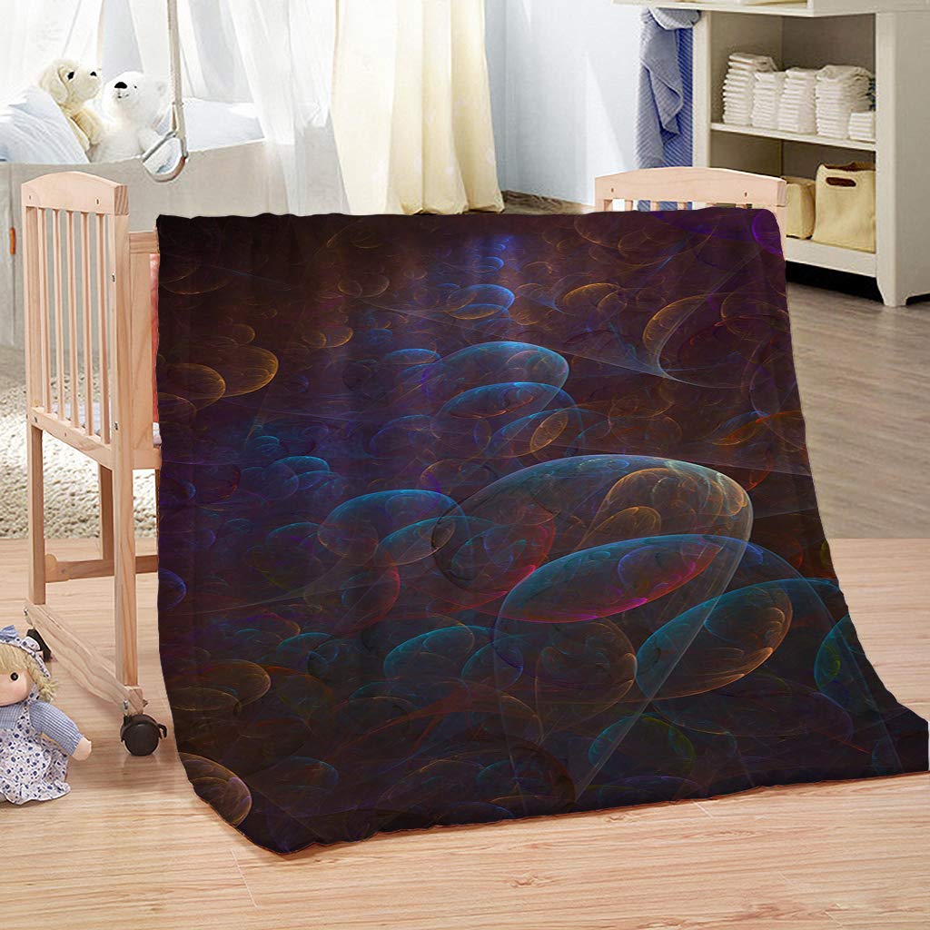 Manta De Franela De Microfibra 180X200Cm Manta De Felpa Suave para Sofá Cama 3D Impresión De Burbujas Creativas Impresión Patrón Manta Polar Invierno Gruesa Y Esponjosa Caliente Transpirable