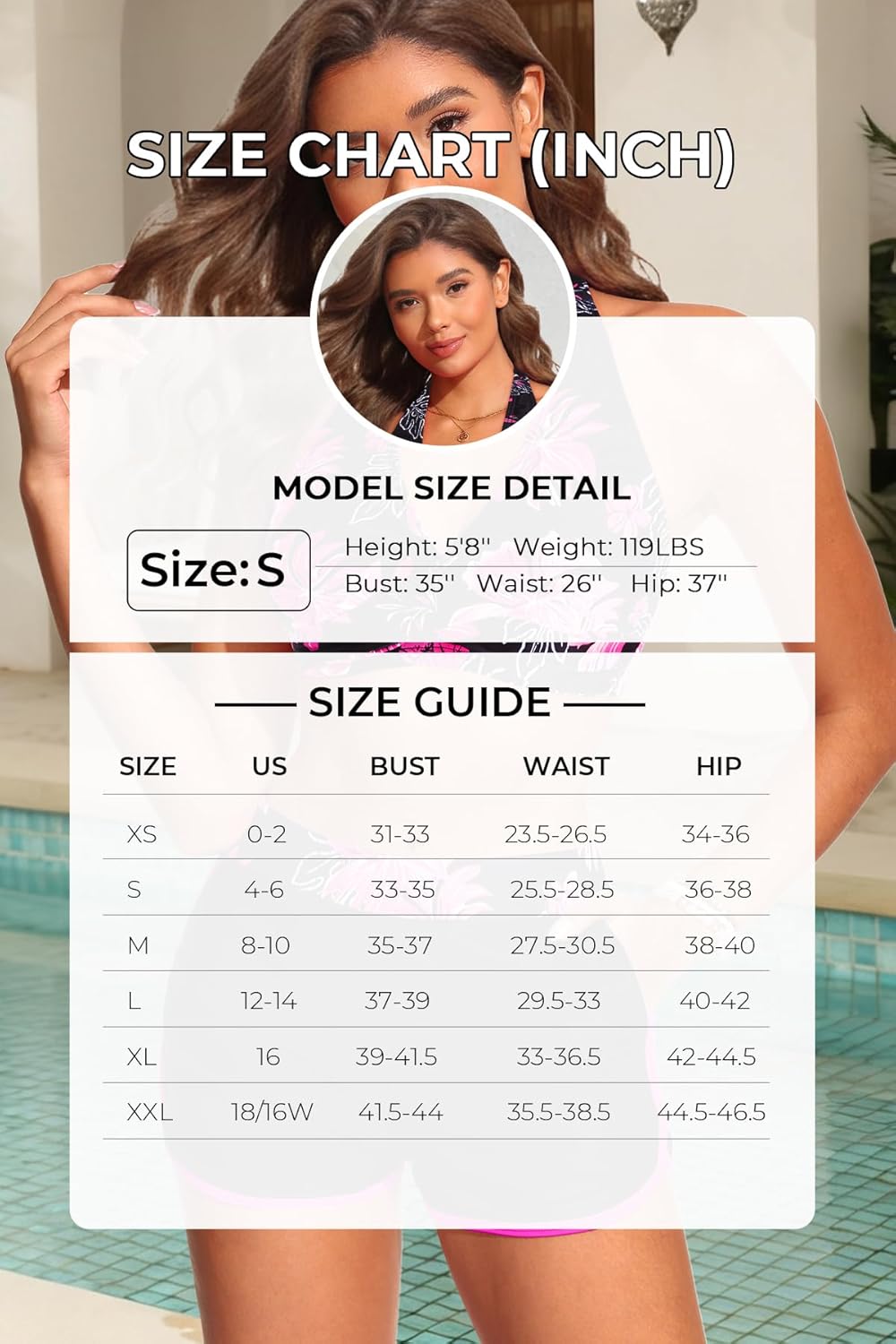 女性用ショーツ付きビキニ - ホルター ツーピース水着 ハイウエスト ポケット付き 2026 ボーイショーツ 水着