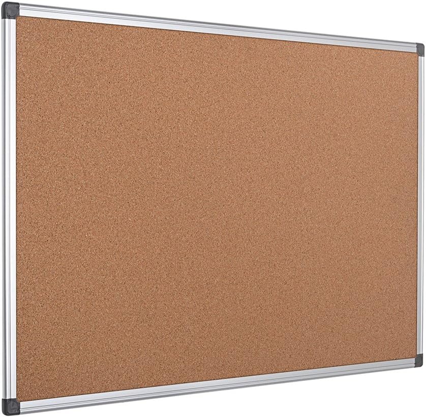 Bi-Office Maya Cork Notice Board Aluminium Frame 180x120cm