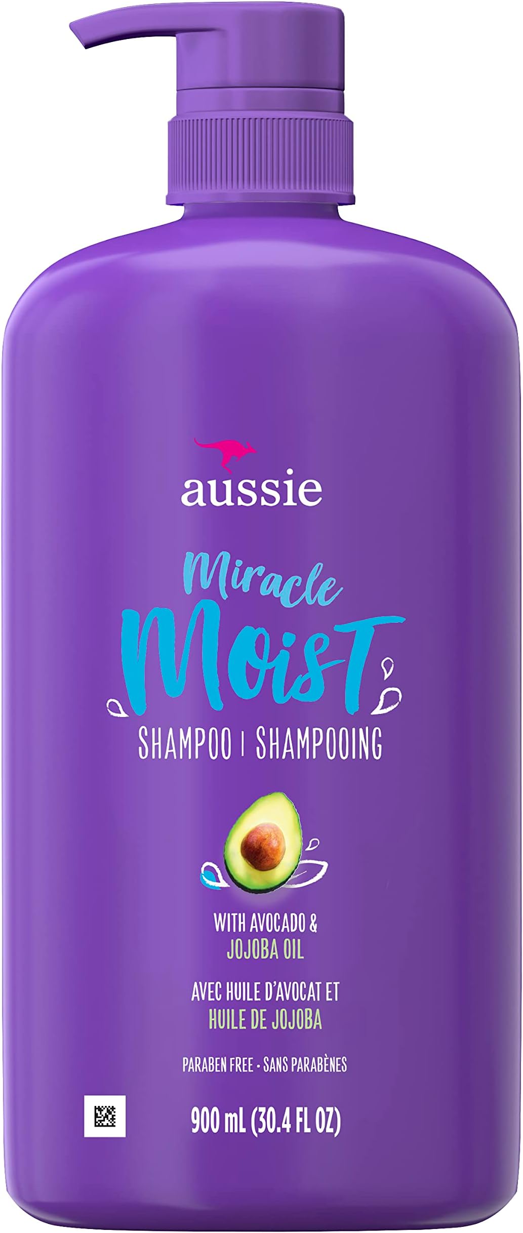 Miracle Moist Shampoo with Avocado & Jojoba for Dry Hair, Paraben-Free, 30.4 Fl Oz, (Pack of 4)