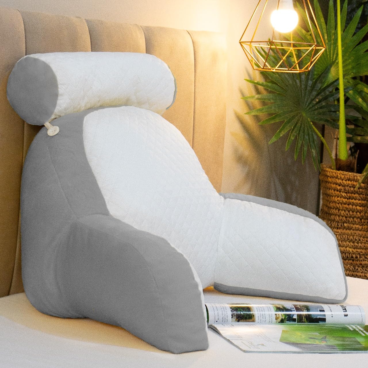 Almofada de Descanso Apoio de Costas Travesseiro multiuso Ergonômico para Leitura, com