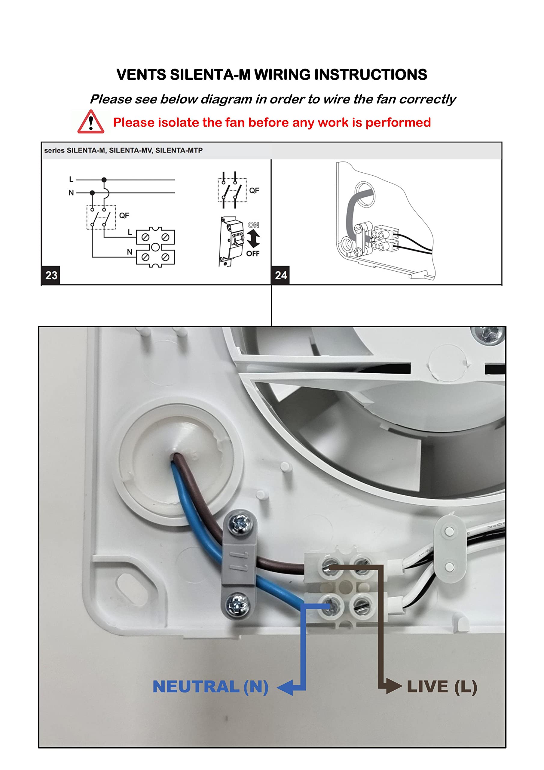 VENTS 100mm (4" inch) Humidity Sensor & Timer Silent Bathroom