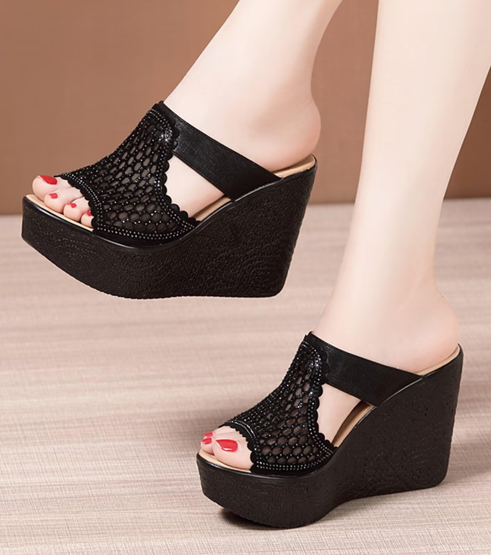HNVAVQ Sandali con Zeppa Donna Estivi - Scarpe con Plateau Eleganti