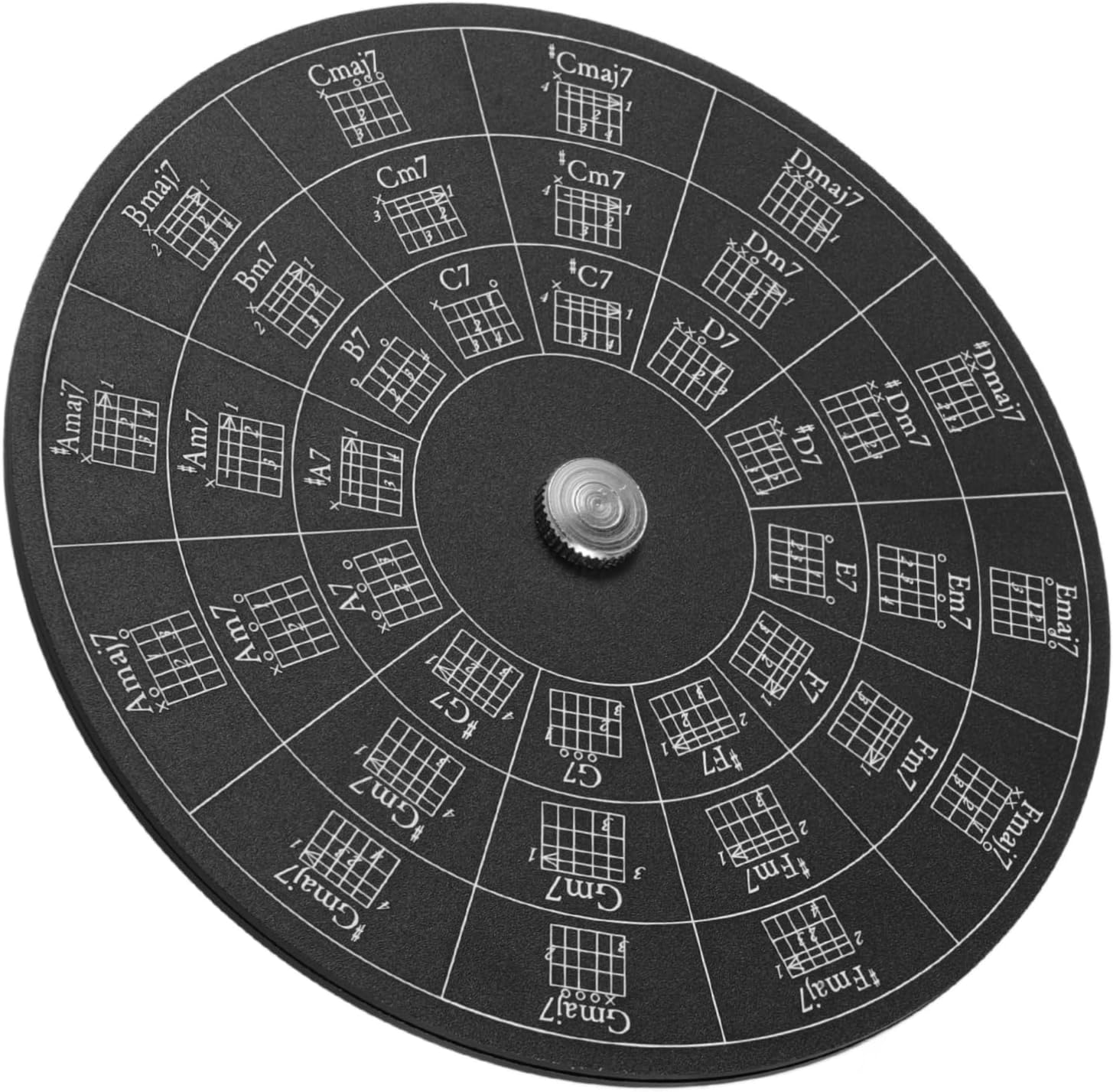 VICASKY Musician Chord Wheel Aluminum Alloy Melody Tool for Music Theory Visual Chord Progressions Easy Exploration for Guitarists and Beginners