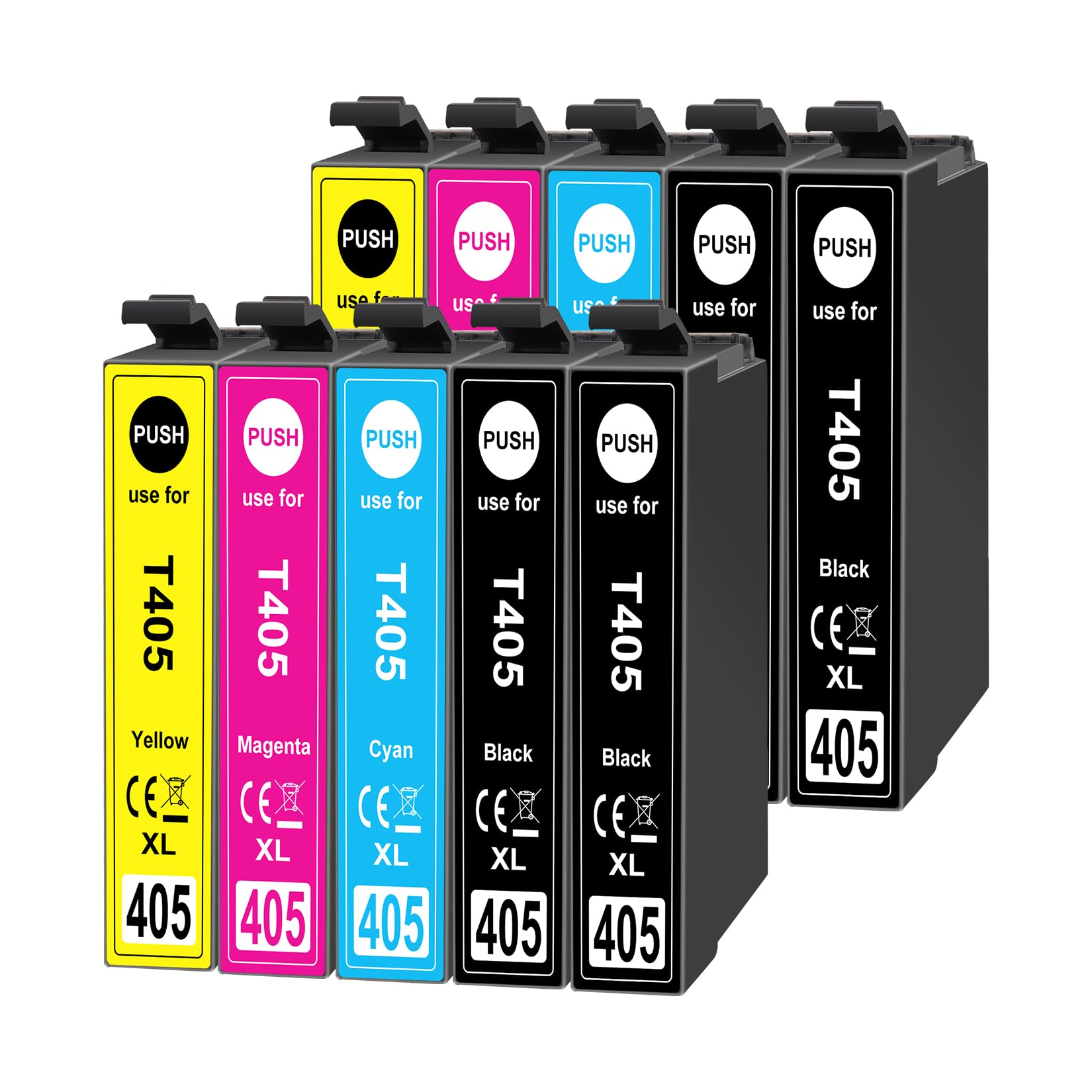 10x 405XL Cartucce Compatibili con Epson 405 405xl Multipack per Workforce Pro WF-3820DWF WF-3825DWF WF-4820DWF WF-4825DWF WF-4830DTWF WF-7830DTWF WF-7835DTWF WF-7840DTWF
