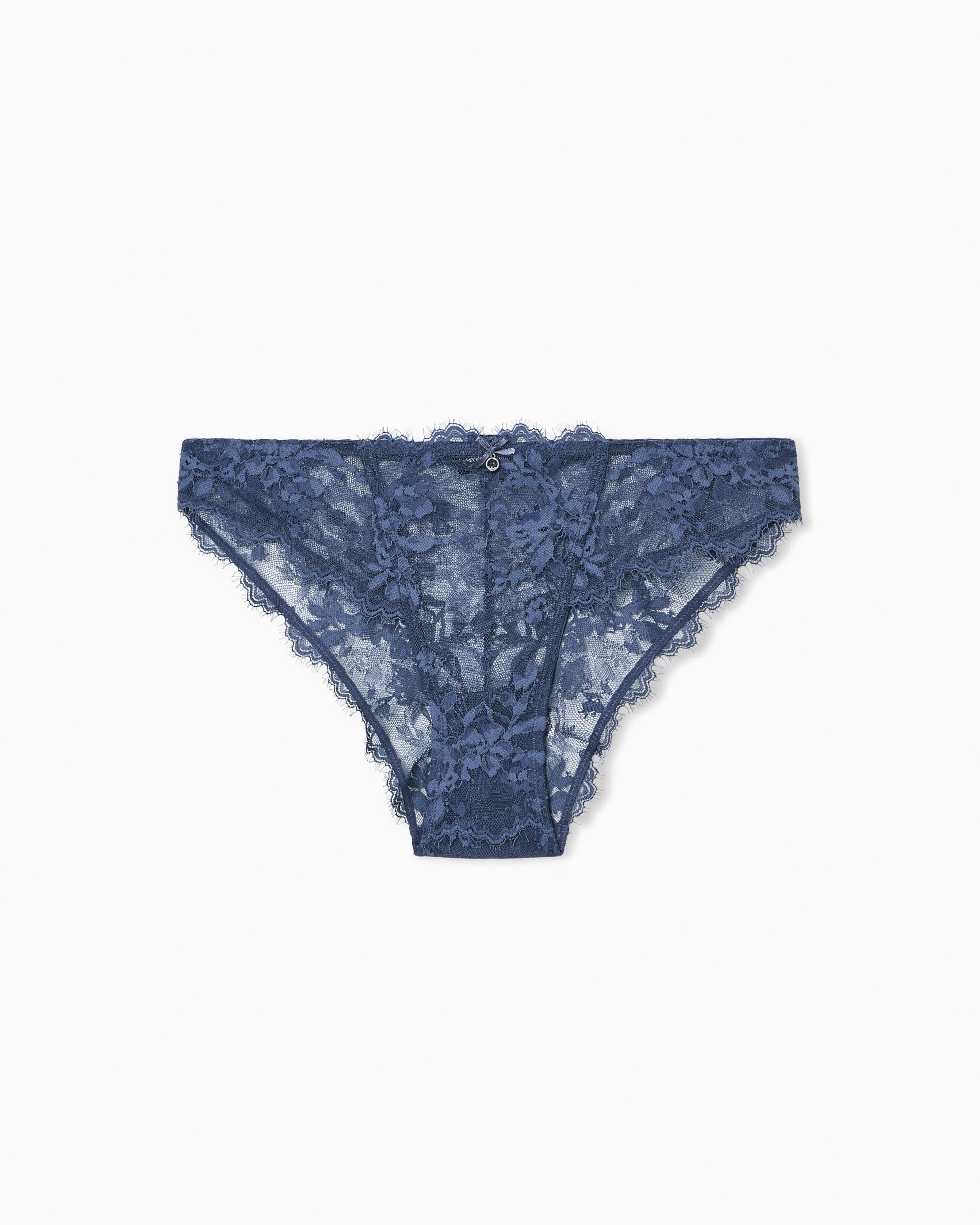 Emporio Armani Damen Eternal Lace Slip, Blau, M, blau, M