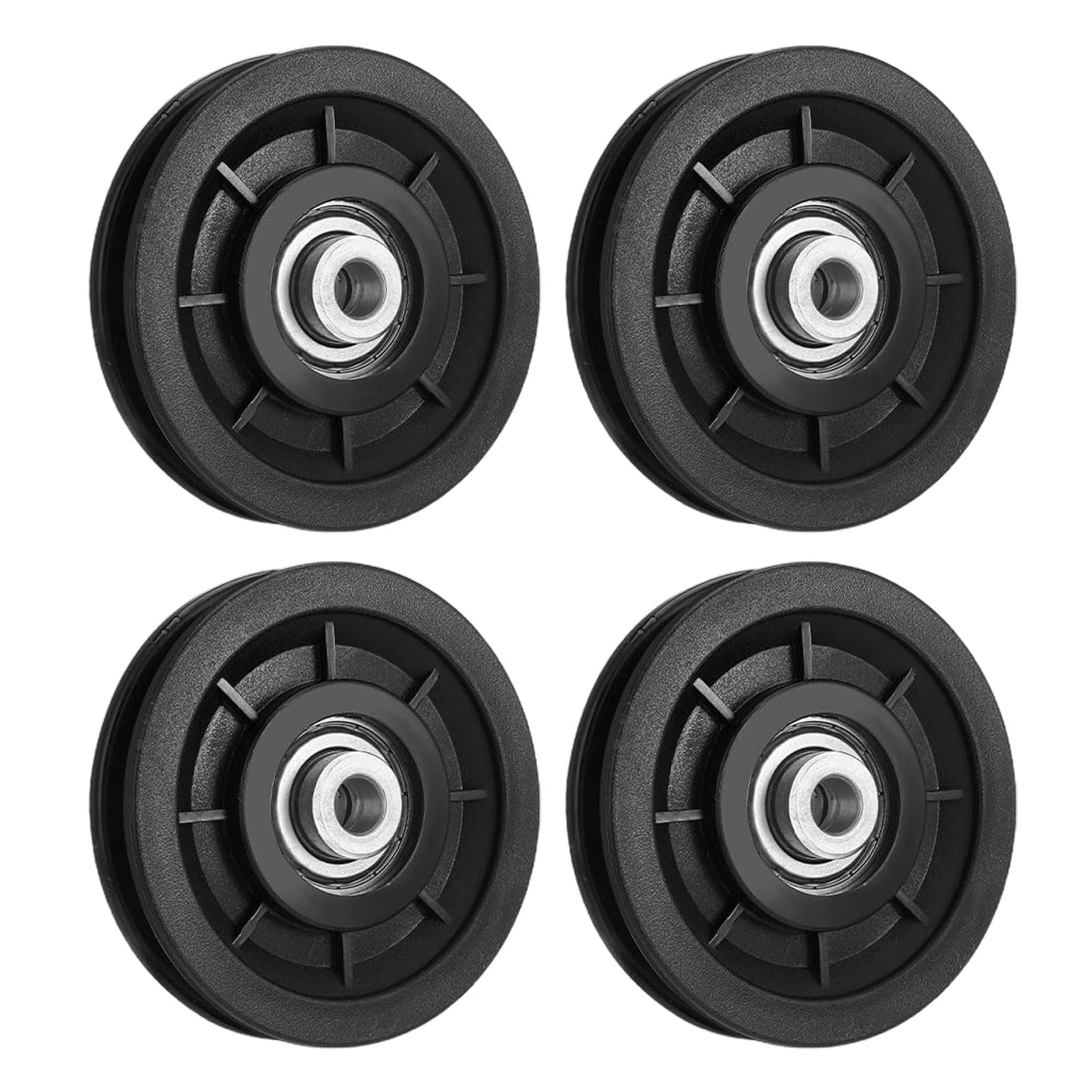 4Pcs 90mm Riemenscheibe Gym Seilrolle Fitness Riemenscheibe,Riemenscheibe Rad für Heim-Fitnessgeräte，Riemenscheibe für Gym Fitnessgeräte Ersatzteil，Universallager Riemenscheibe Drahtseilrolle für Gym