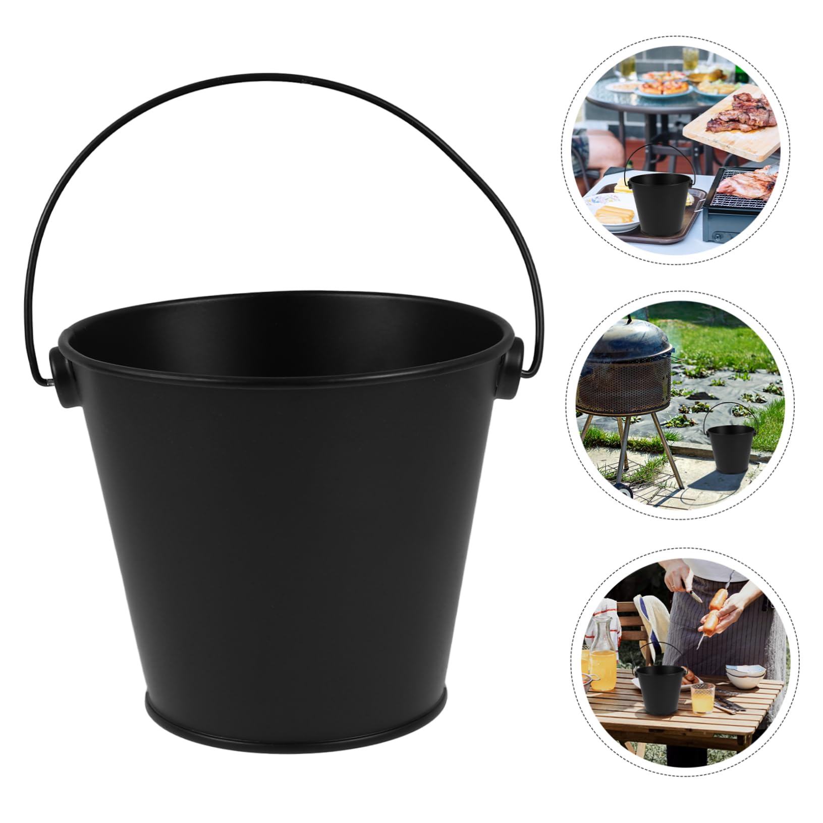 BCOATH Grease Bucket BBQ Oil Barrel Grill Drip Bucket for BBQ Grease Catcher and Oil Collector