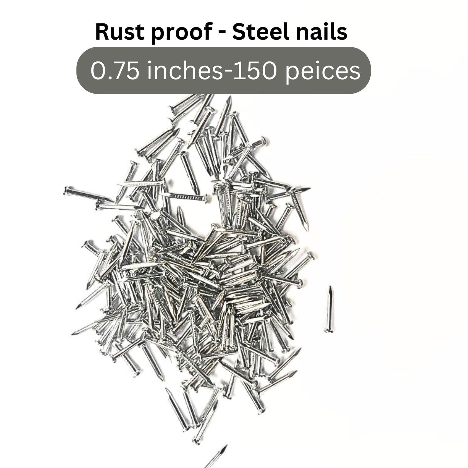 Best Strong Small choti Size Hardware keel | Steel Wall Nails | rustproof and Bent Proof Wall Nails for Hanging Photo Frames Picture, DIY Craft (0.75 inch- 150 peices) — Amazon image 2
