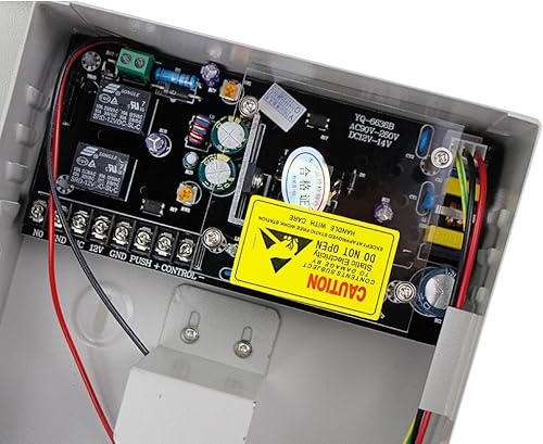 Miniatura 5 de HFeng Caja de fuente de alimentación de control de acceso 5A 90-260VAC a 12VDC Soporte UPS Batería de reserva Cerradura eléctrica Control remoto