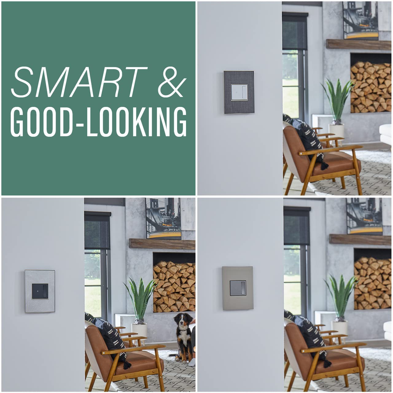 Legrand adorne with Netatmo Tru Universal Wi-Fi Enabled Smart Dimmer Switch in White, WNAL50W1
