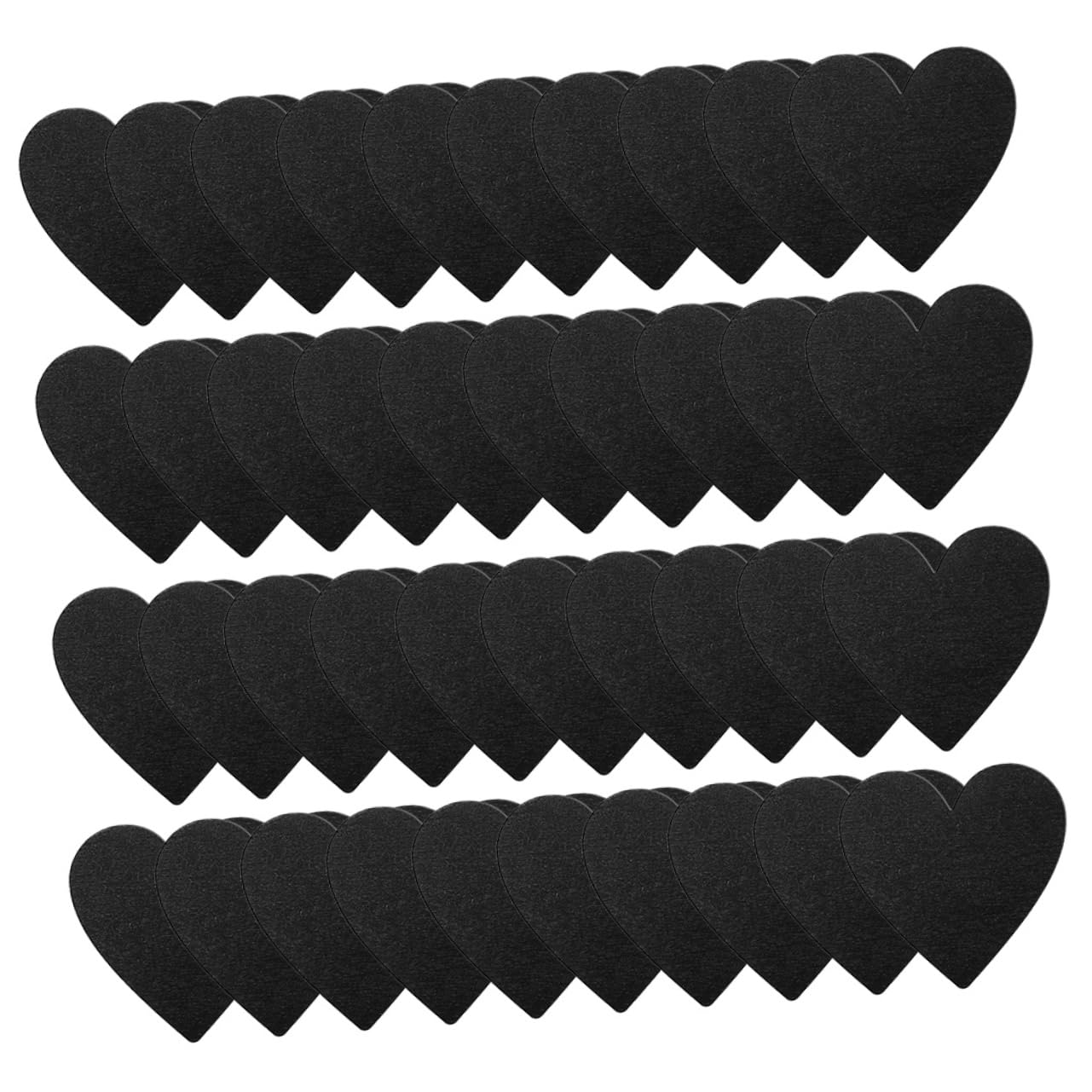 ABOOFAN 120 Stk herzförmige Tafel Heimdekoration Schreibtischzubehör aus Acryl Dekorative Holzherzen Herzförmige Dekoration bastelset Herzdekor aus Holz dekoratives Holzherz hölzern Black