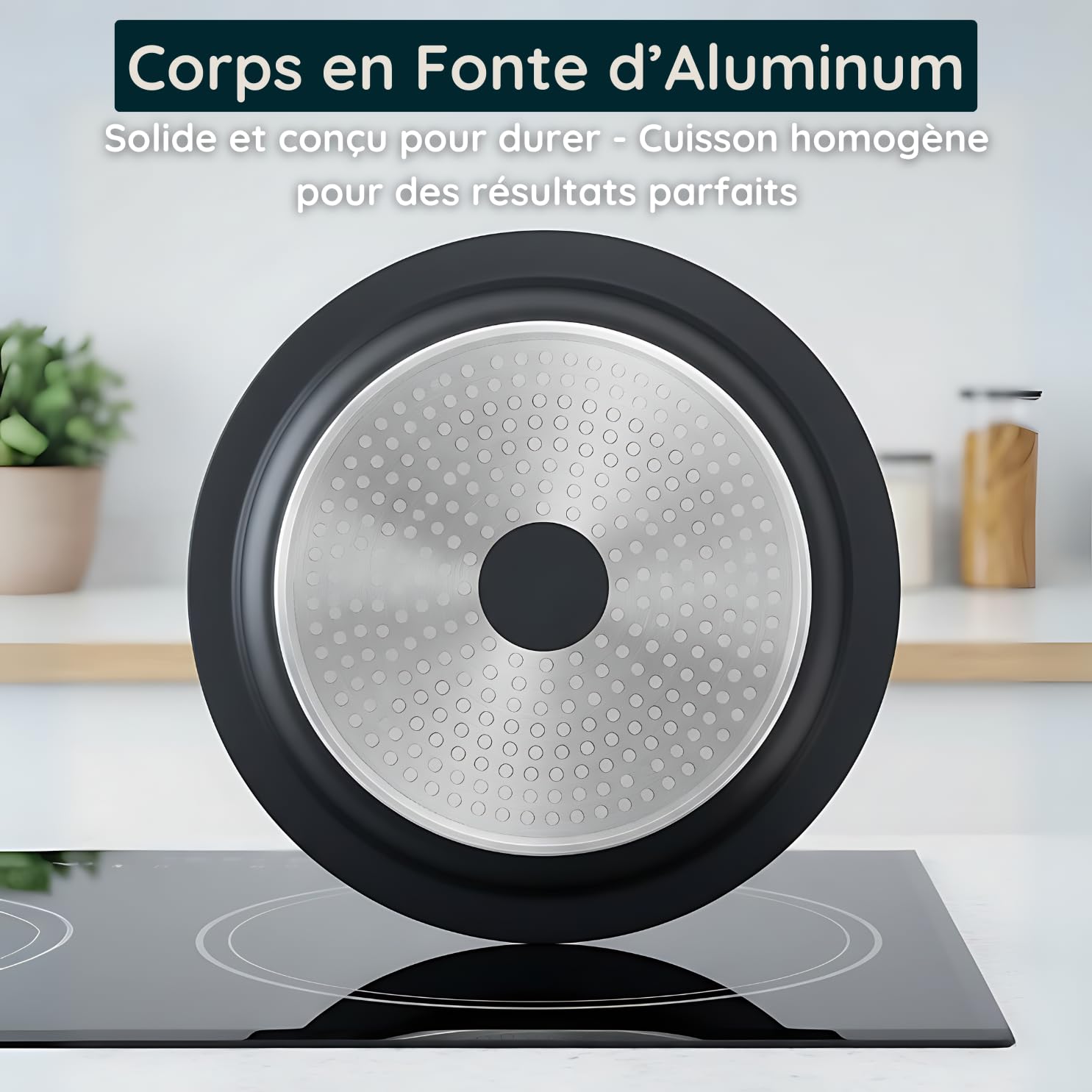 Tajine Induction Tous Feux Diamètre 30 cm - Plat à Tagine Marocain avec Revêtement Antiadhésif, Couvercle Céramique et Structure Fonte d’Aluminium – Marmite, Casserole Cuisine Orientale
