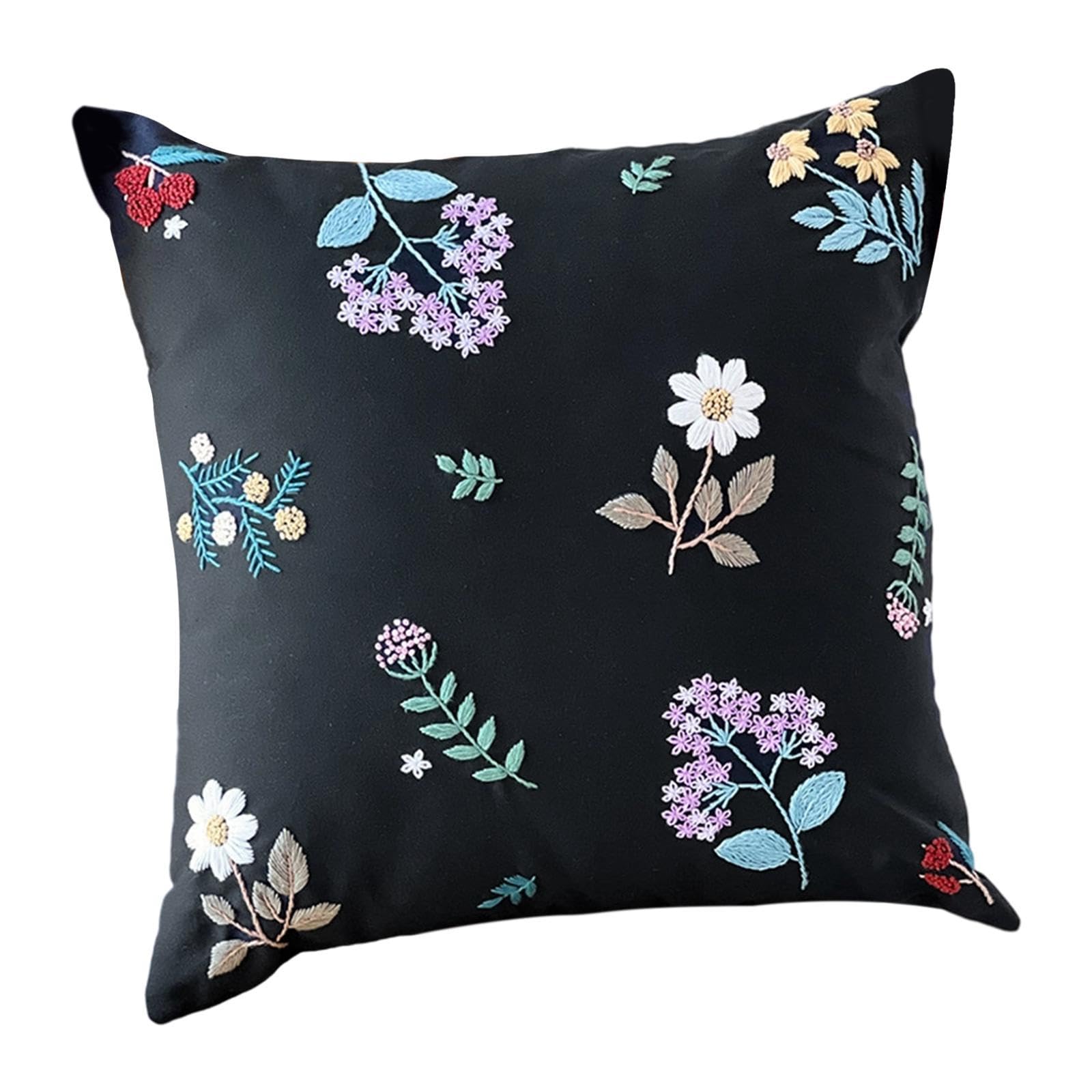 Bnf® Embroidery Pillow Cover Kit Semi Finished Pillowcase Kit for Sewing Supplies Flowers|Crafts|Needlecrafts & Yarn|Embroidery & Cross Stitch|Hand Embroidery Kits|Other Hand Embroidery Kits-picture-11