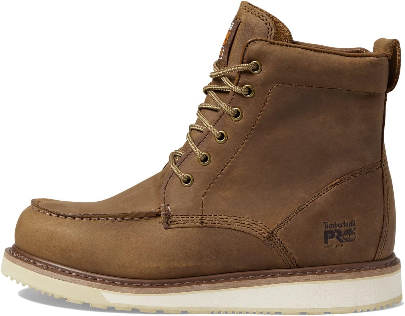 Timberland PRO Men's PRO Wedge 6 Inch Moc Soft Toe Industrial Work Boot, Coconut, 14 Wide