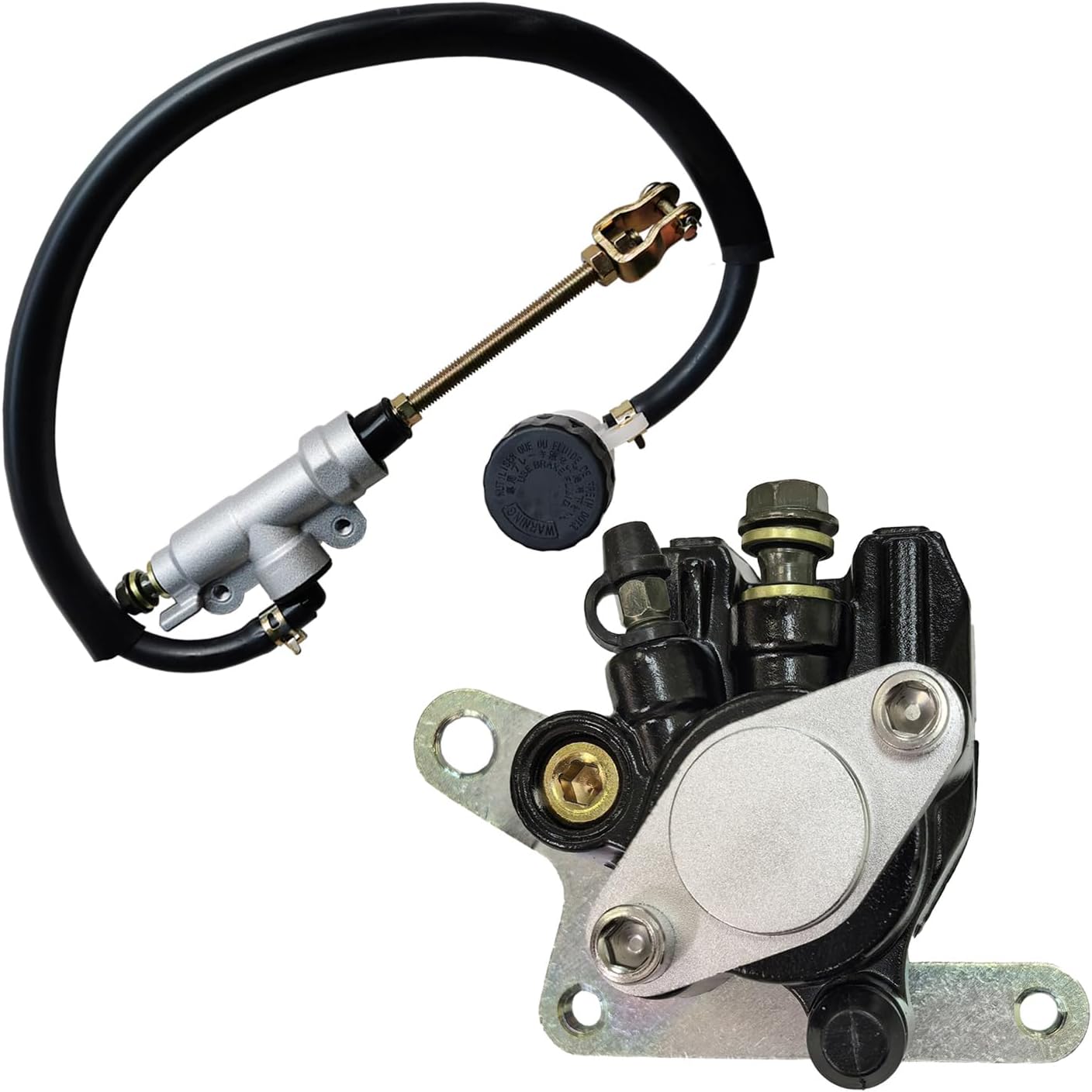Rear Brake Caliper & Master Cylinder Set Compatible with Suzuki Quadracer 250 LT250R Quadracer 500 LT500R Quadsport 230 LT230S without Parking Brake OEM # 69100-01C00-999 69600-07G00