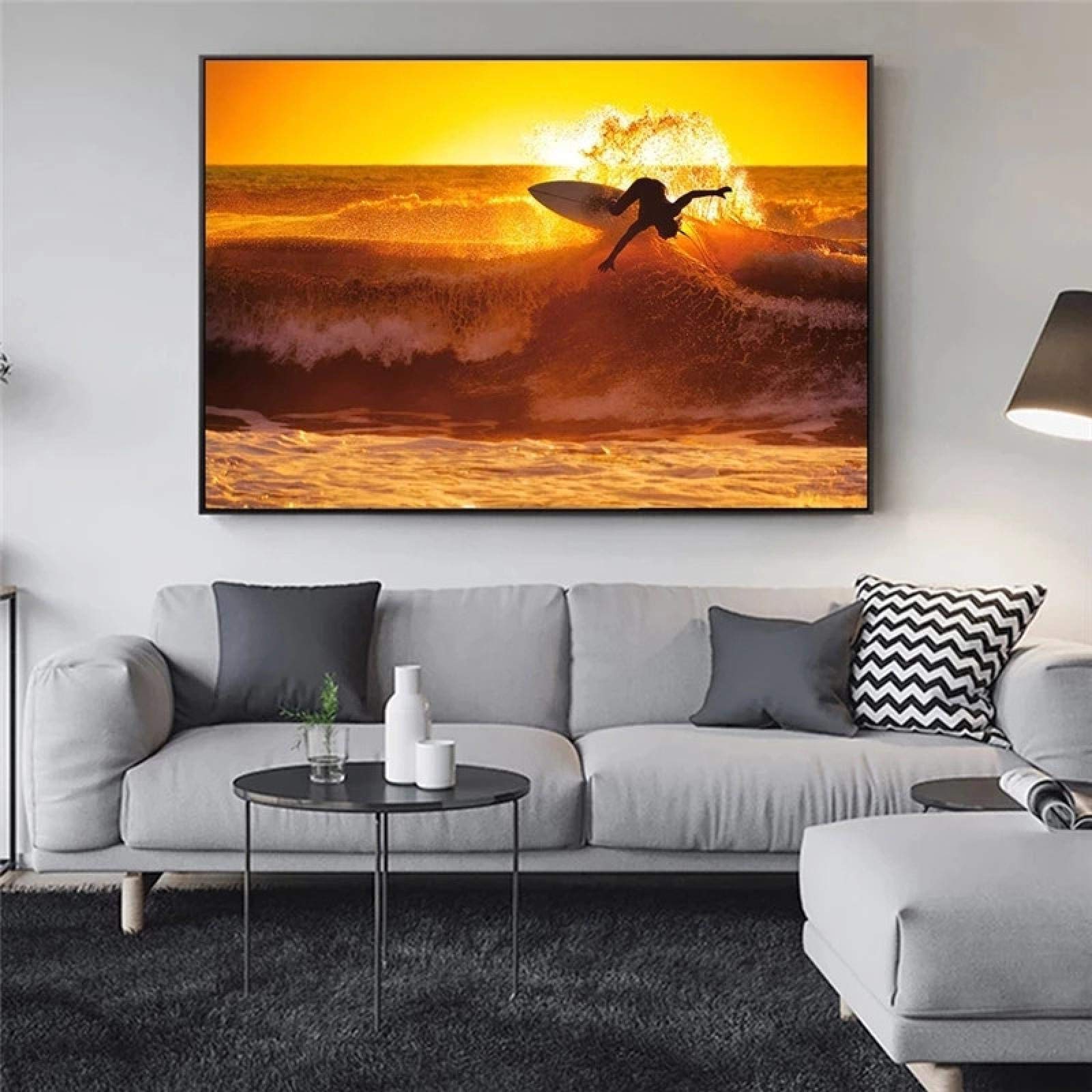 Coucher Du Soleil De Paysage Marin Sur La Mer Tropicale Avec Un Yacht