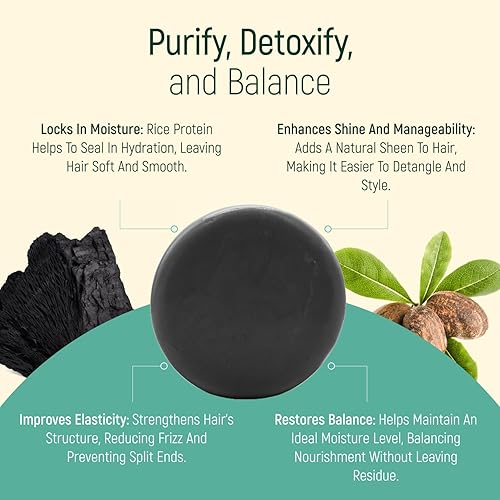 Miniatura 5 de Barra de jabón para el cabello con proteína de arroz sólido, barras acondicionadoras para el cabello con todos los aceites esenciales naturales a