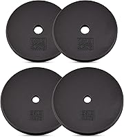 Vista 7 de Yes4All Placa de peso estándar de hierro fundido de 1 pulgada, ideal para entrenamiento de fuerza, peso múltiple: 5 libras a 25 libras