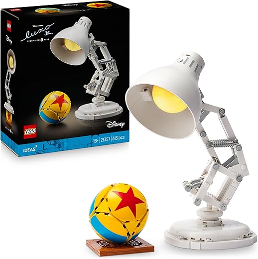 LEGO Ideas Disney Pixar Luxo Jr. Lamp Building Set for Adults - 21357