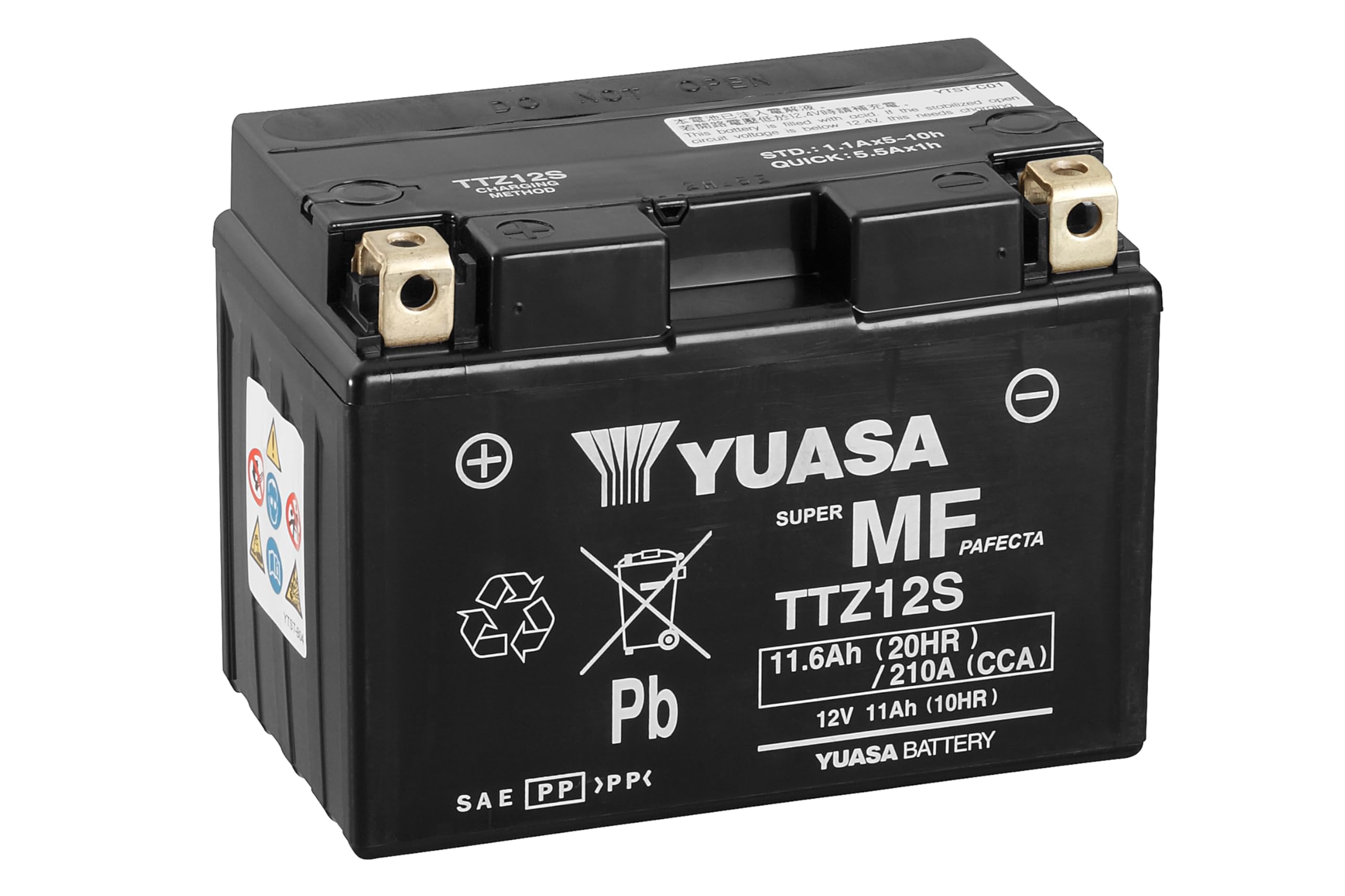 Yuasa TTZ12S 12V 210 CCA Hochleistungs-VRLA-Motorradbatterie | Hochleistung, Zuverlässig & Langlebig, VRLA-Technologie
