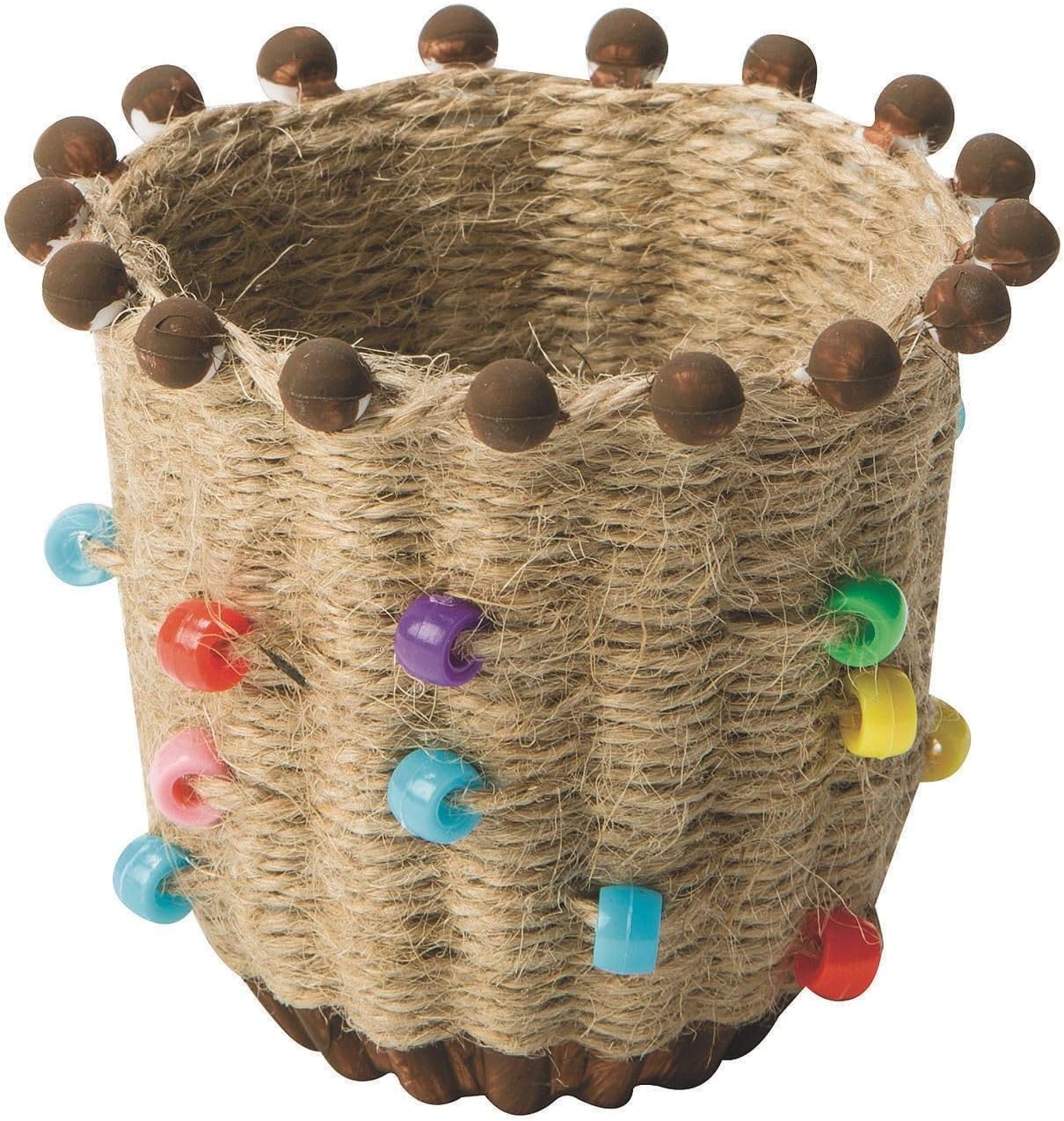 S&S Worldwide Ancient Culture Jute Basket Craft Kit (Pack of 24)