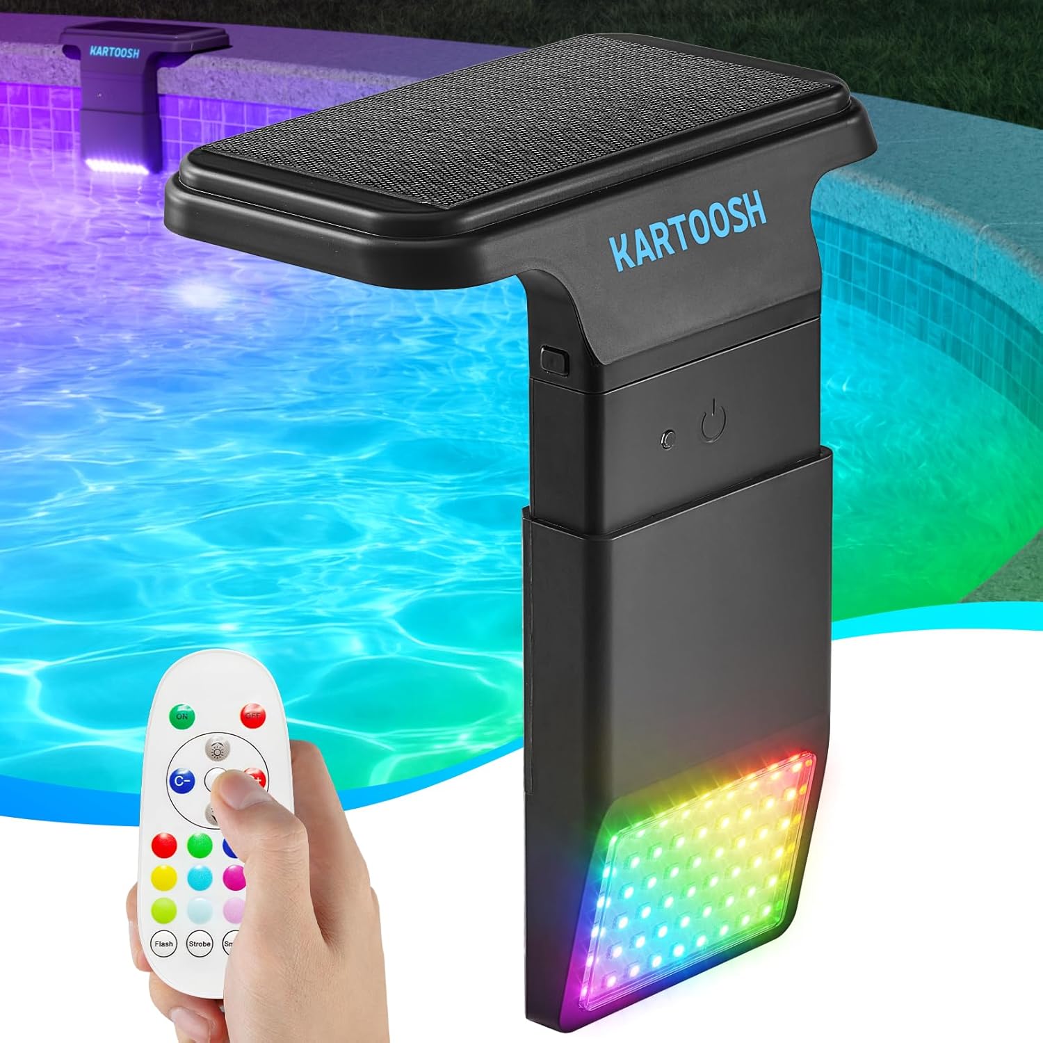 Luz Solar para Piscina Enterrada LED 29 Colores Control Remoto
