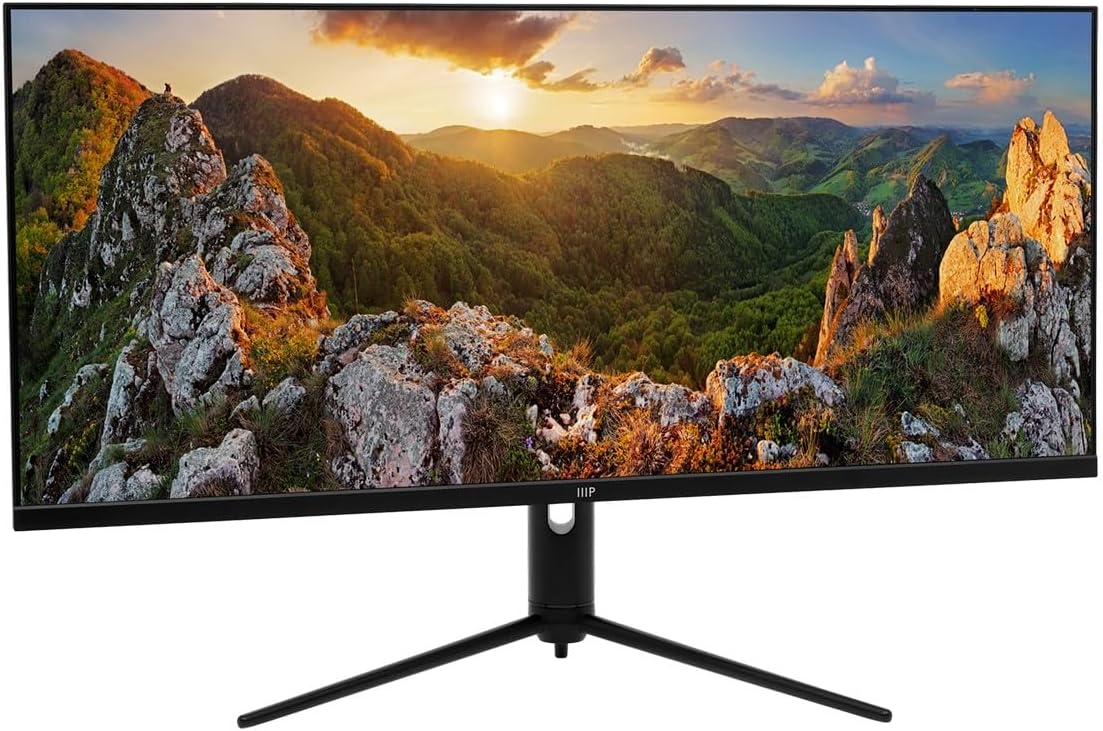 Бурчтуу алдыңкы view of Monoprice 40-inch Ultrawide Monitor
