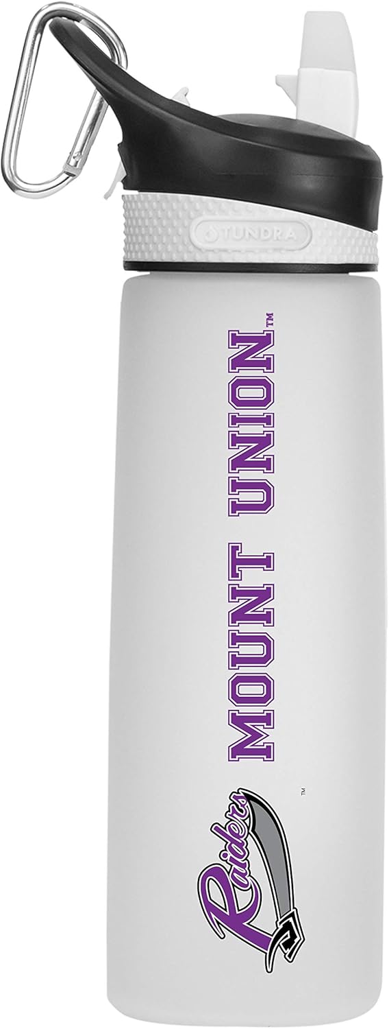 University of Mount Union Tritan Plastic Frosted Sport Bottle, Design-1 - White