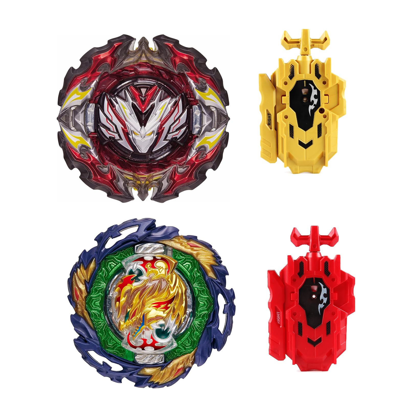 Gyroscope Turbos Kit toupie de Combat 4D Arena Metal Fusion avec Lanceur de Bataille, Coffret Cadeau (195+185)