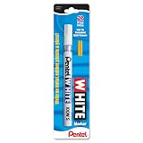Pentel Permanent Marker, White, Fine Point, 1-Pack (100W-S) – view 1