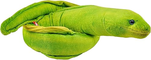 Wild Republic Living Ocean Green Moray EEL, animal de peluche, 54 pulgadas, juguete de peluche, botellas de agua recicladas