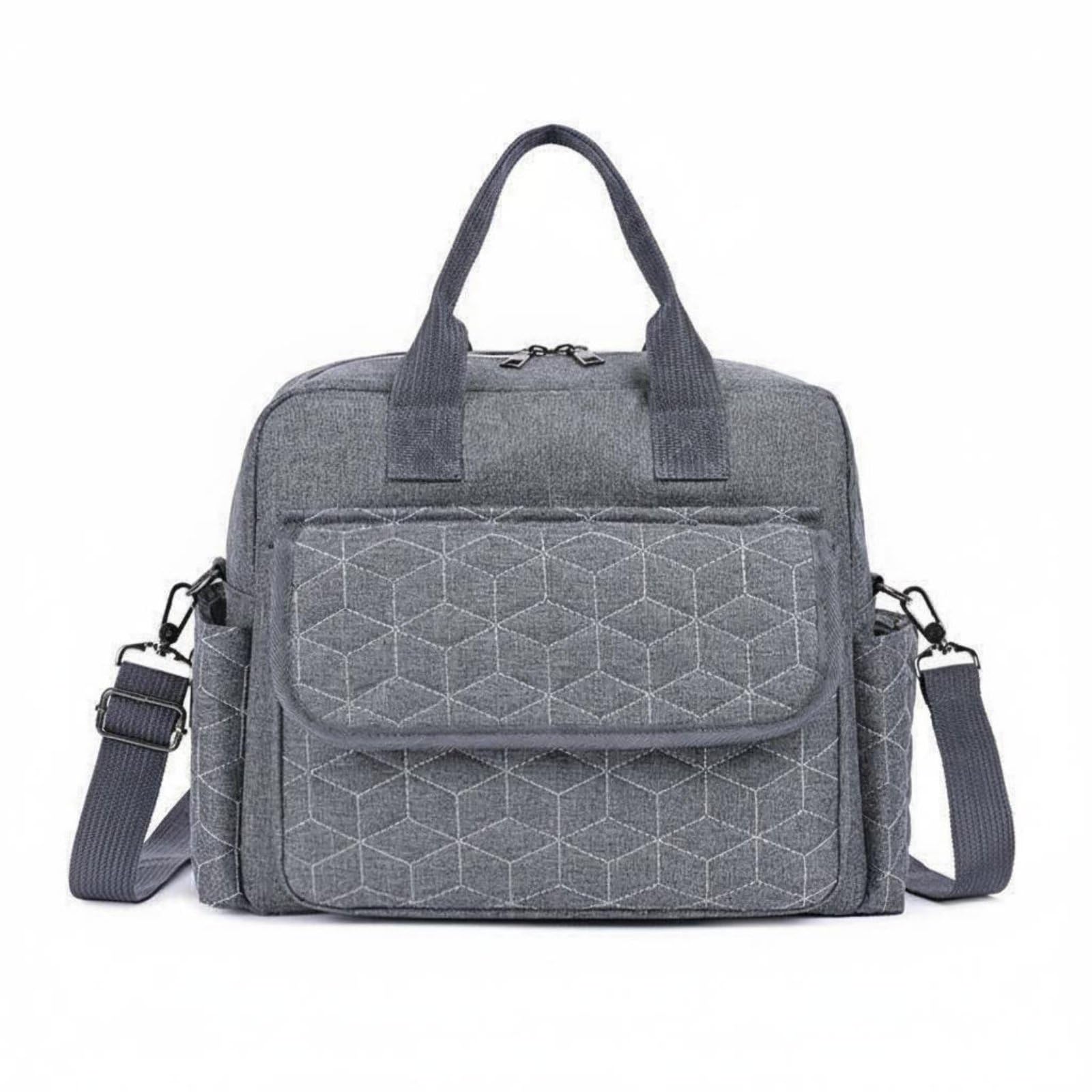 heavenglow Wear-Resistant Material Wet Dry Separation Mommy Bag Convertible Carry Options Large Capacity Mommy Bag Highly Organized Lightweight for Moms, New Parents, Travel, Outdoor Outings, Gray, Style 1-picture-46