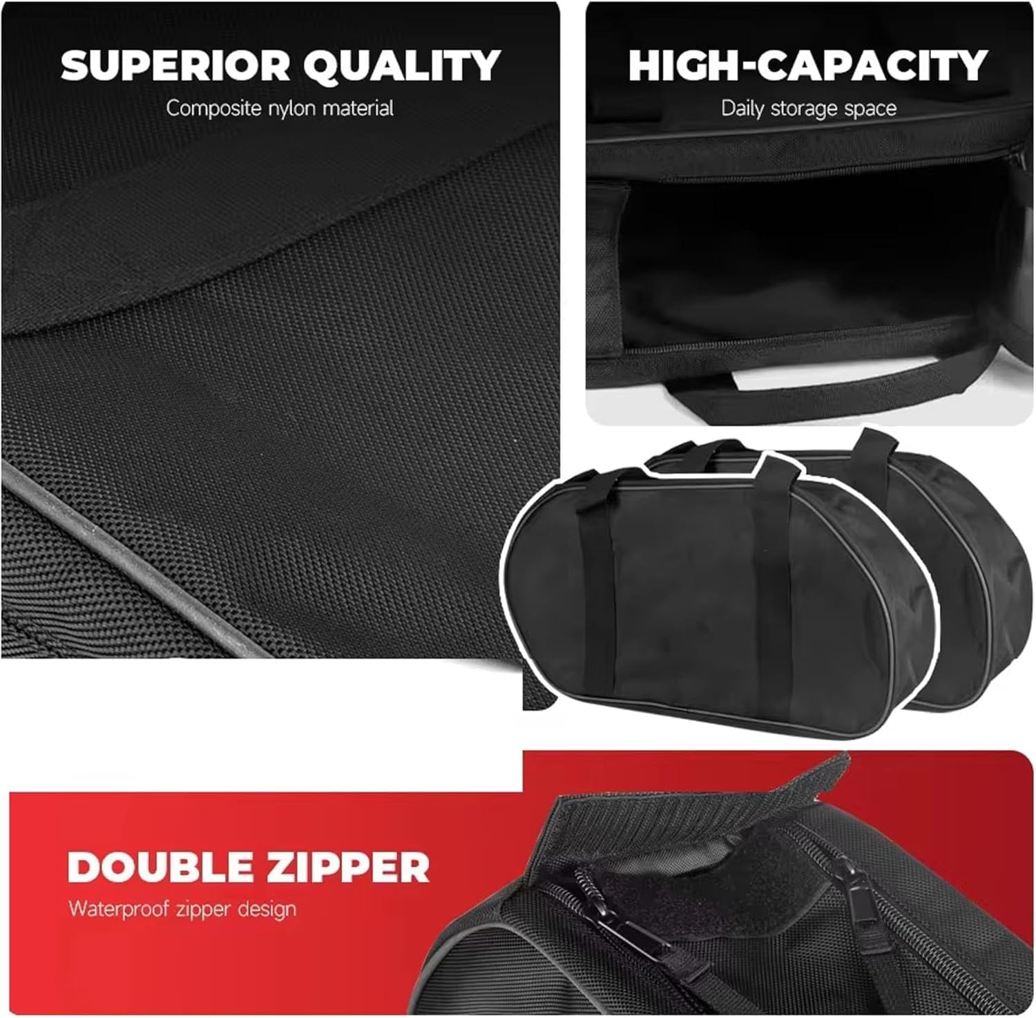 Motorcycle SaddleBag Compatible With Honda Goldwing GL1800 /F6B 2018-2025 goldwing luggage bags with Reinforced Carry HandlesSaddleBag Goldwing GL1800 Saddle Bag Side Luggage Inner Bags